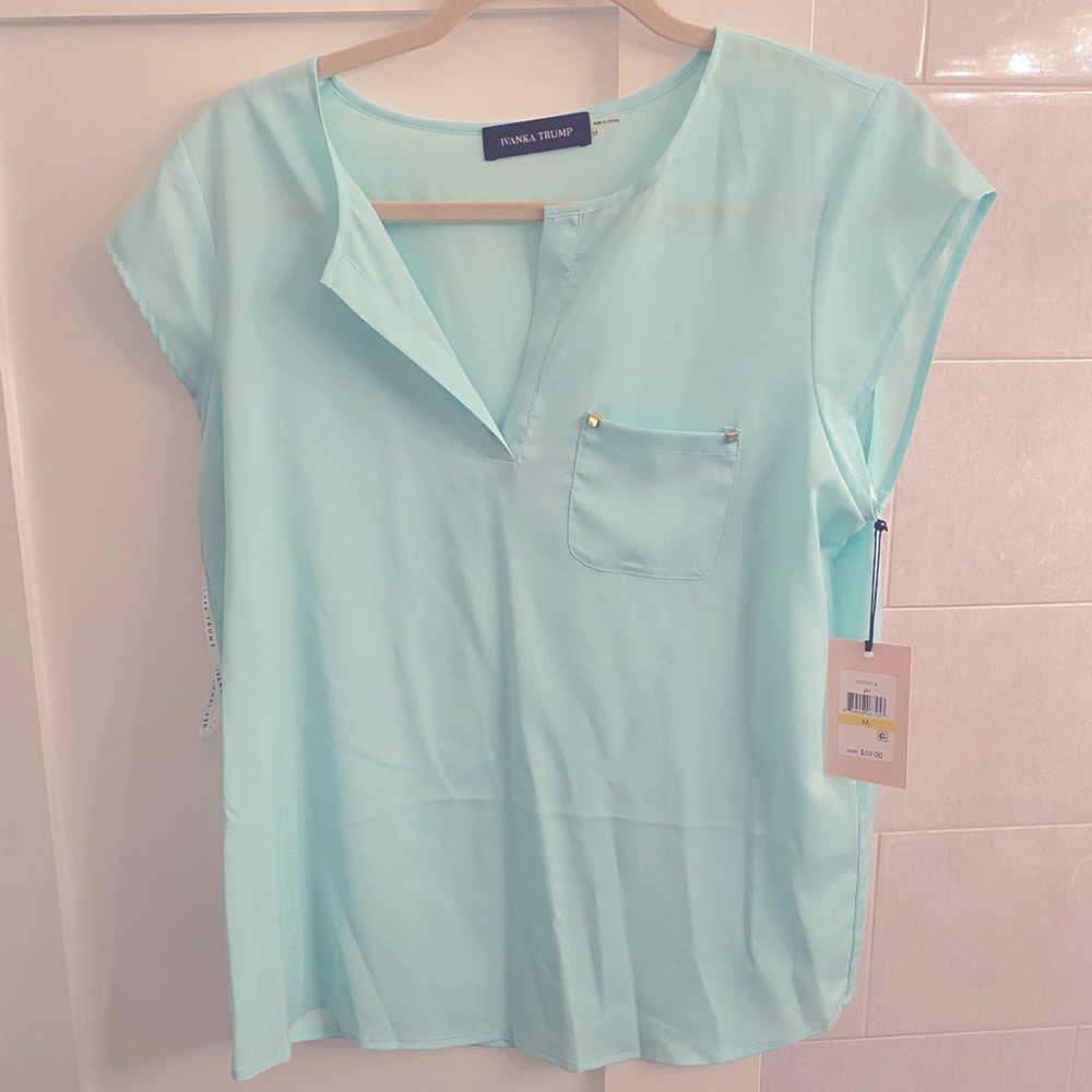 Ivanka Trump turquoise blouse